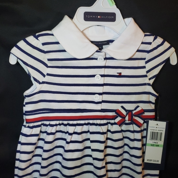 SOLD! Baby Girl Tommy Hilfiger Romper/Shortall - Picture 2 of 4